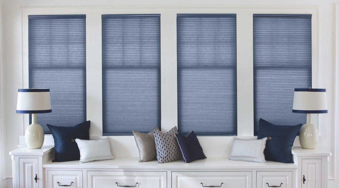 Cellular shades in a window